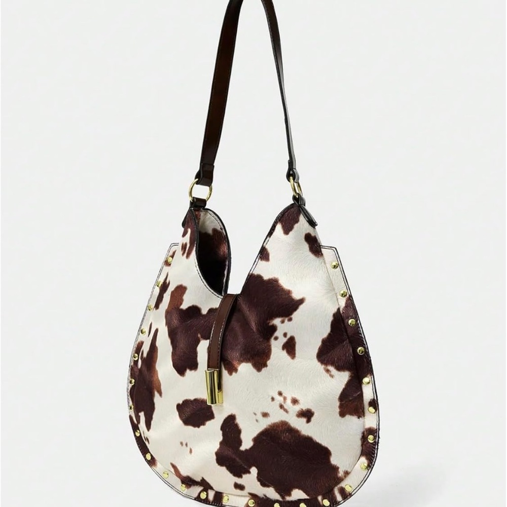 Cow Print Hobo Bag